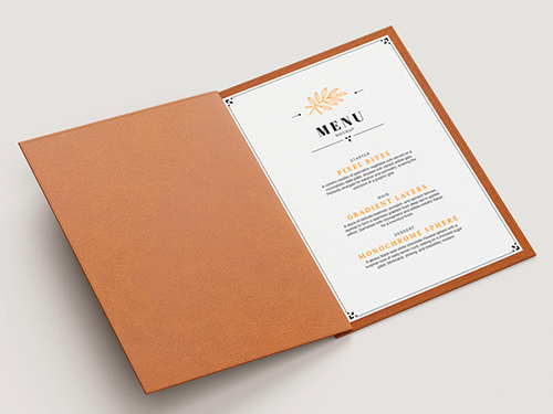 Premium Menu Folder Printing Services